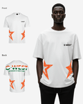 G West Mens Oversized Cricket India Arch Logo T-Shirt