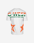 G West Mens Oversized Cricket India Arch Logo T-Shirt