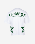 G West Mens Oversized Cricket White T-Shirt