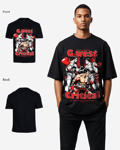 G West Mens Oversized Critical T-Shirt
