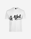 G West Mens Oversized Cursive Logo Black Tee