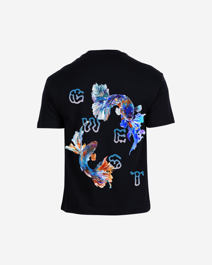 G West Mens Oversized Fish Lifestyle T Shirt