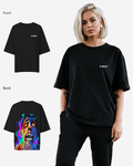 G West Womens Oversized Flaming Zombie Tee
