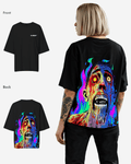 G West Womens Oversized Flaming Zombie Tee