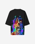 G West Womens Oversized Flaming Zombie Tee