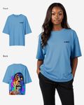 G West Womens Oversized Flaming Zombie Tee