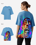 G West Womens Oversized Flaming Zombie Tee
