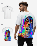 G West Mens Oversized Flaming Zombie Tee