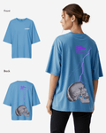 G West Womens Oversized Lighting Skull Tee