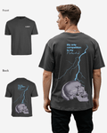 G West Oversized Lighting Skull T-Shirt Mens