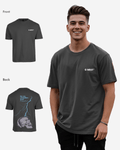 G West Oversized Lighting Skull T-Shirt Mens