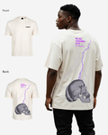 G West Oversized Lighting Skull T-Shirt Mens