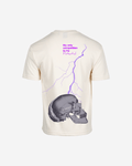 G West Oversized Lighting Skull T-Shirt Mens