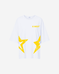 G West Womens Oversized Louisiana Arch Logo Black Tee