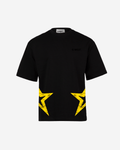 G West Mens Oversized Louisiana Arch Logo Black Tee