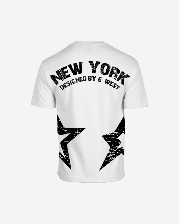 G West Mens Oversized New York Arch Logo Tee Gwdtfl9053 - 2 Colors