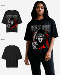 G West Womens Oversized Old World Wide Star T Shirt