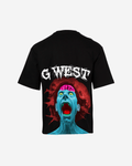 G West Mens Oversized Premium Erupt Brain T-Shirt