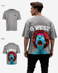 G West Mens Oversized Premium Erupt Brain T-Shirt