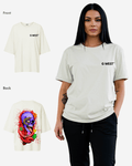 G West Womens Oversized Premium Snake Skull T-Shirt