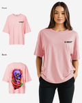 G West Womens Oversized Premium Snake Skull T-Shirt