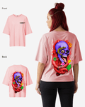 G West Womens Oversized Premium Snake Skull T-Shirt