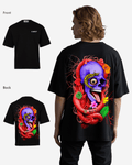 G WEST OVERSIZED PREMIUM SNAKE SKULL T-SHIRT Mens