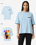 G West Womens Oversized Premium T Shirt Scary Face