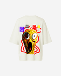 G West Womens Oversized Premium T Shirt Scary Face
