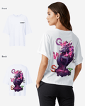 G West Womens Oversized Purple Dragon Tee