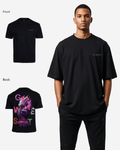 G West Mens Oversized Purple Dragon Tee