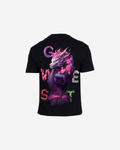 G West Mens Oversized Purple Dragon Tee