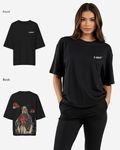 G West Womens Oversized Red Skull Tee