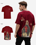 G West Mens Oversized Red Skull Tee