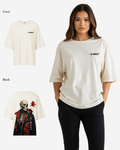 G West Womens Oversized Skull & Rose T Shirt