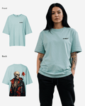 G West Womens Oversized Skull & Rose T Shirt