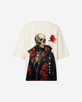 G West Womens Oversized Skull & Rose T Shirt
