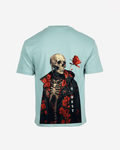 G West Mens Oversized Skull & Rose T Shirt