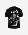 G West Mens Oversized Smoke Skeleton Tee