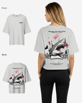 G West Womens Oversized Spade Of Sharks T Shirt