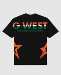G West Mens Oversized Tee Cricket India Logo T-Shirt