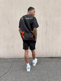 G West Mens Oversized Tee Cricket India Logo T-Shirt