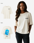 G West Womens Oversized True Blue Ski Mask Oversized Tee