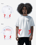 G West Mens Oversized Usa Flag Arch Logo Tee