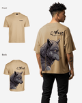 G West Mens Oversized Wolf T Shirt
