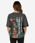 G West Womens Oversized World Wide Chain Tee