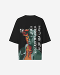 G West Womens Oversized World Wide Chain Tee