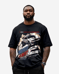 G West Racing Club Double Hit Black T-Shirt Big and Tall Mens