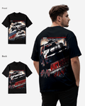 G West Racing Club Double Hit Black T-Shirt Big and Tall Mens