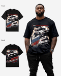 G West Racing Club Double Hit Black T-Shirt Big and Tall Mens